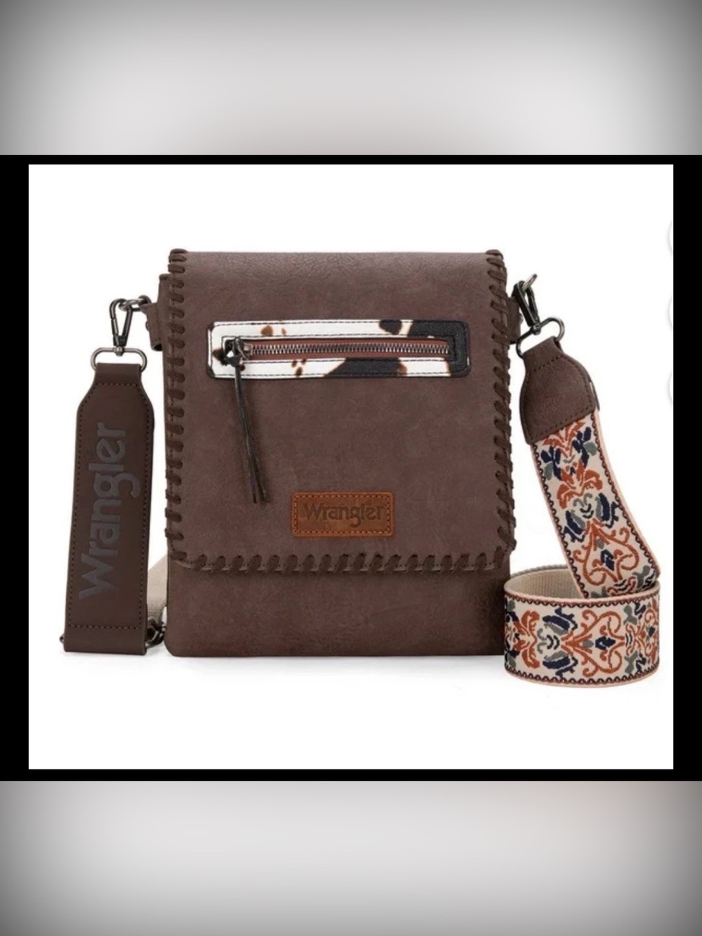 Wrangler Western Concealed Carry Shoulder Crossbody Whipstitch Messenger Bag